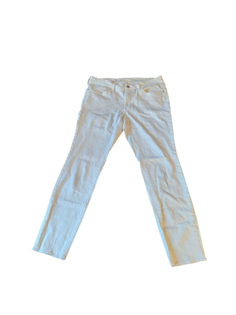 Pilcro and the Letterpress Anthropologie White Skinny Jeans Mid Rise Sz 30